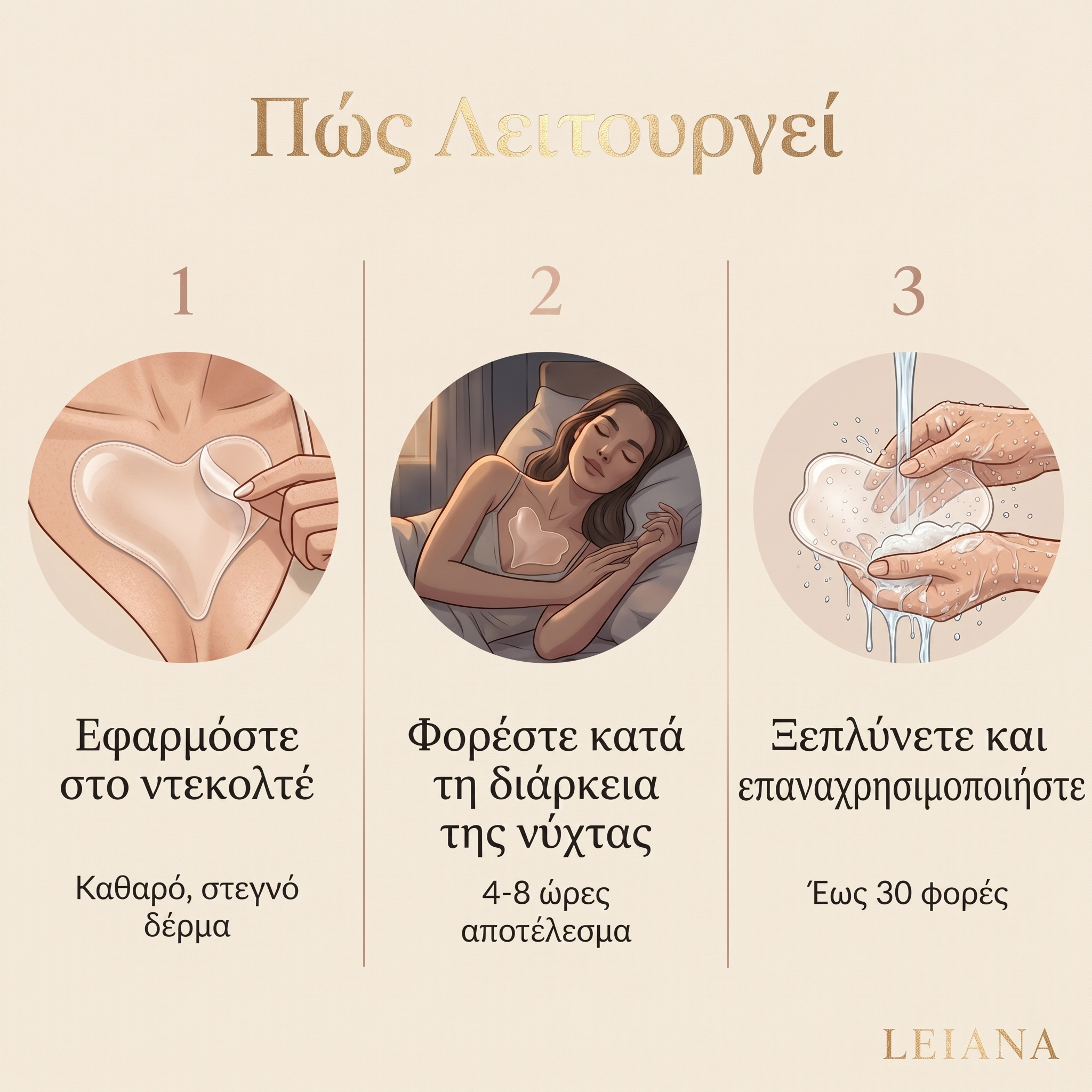 LEIANA Décolletage Patch